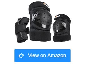 FenglinTech Protective Gear 7Pcs Elbow Wrist Knee Pads and Helmet Sport Safety Protective Gear Guard for Adult Skateboard Skating Cycling Riding 