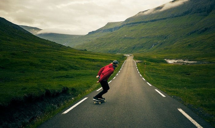 how to skateboard uphill