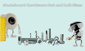 skateboard hardware nut and bolt sizes