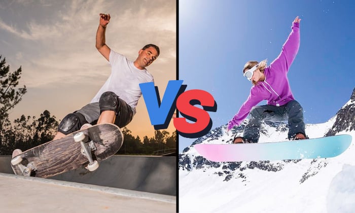 skateboard vs snowboard