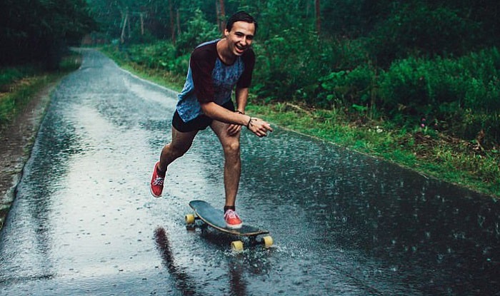 how much water does it take to waterlog a skateboard