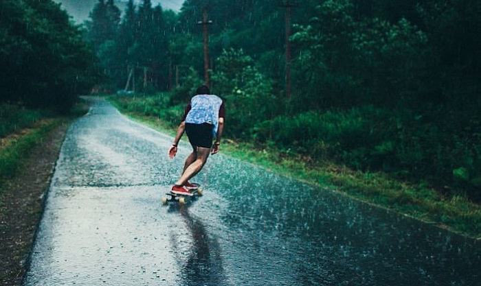 skateboard-gets-wet