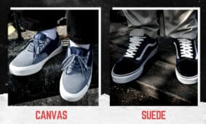 canvas vs suede skate shoes
