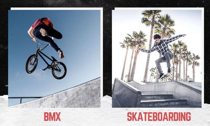 bmx vs skateboarding